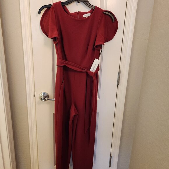 Calvin Klein Pants - Calvin Klein Red Jumpsuit. NWT. Size 2